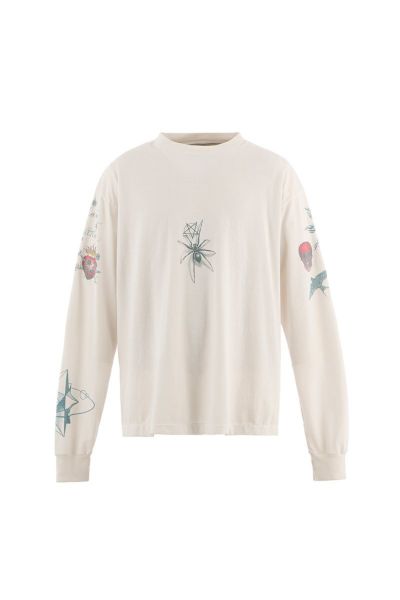 SAINT Mxxxxxx(セントマイケル) SM-HR1-0000-C29 / DR.WOO_LS TEE TATTOO WHITE ドクターウー 長袖Tシャツ