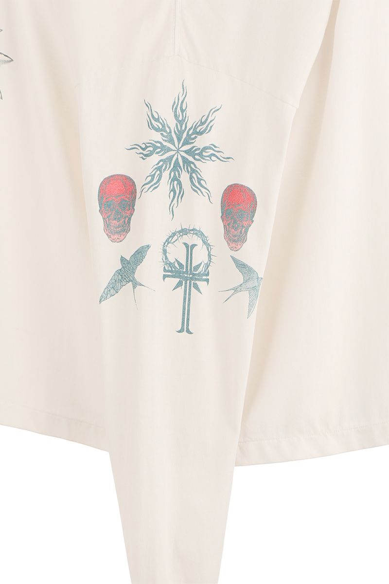 SAINT Mxxxxxx(セントマイケル) SM-HR1-0000-C29 / DR.WOO_LS TEE TATTOO WHITE ドクターウー 長袖Tシャツ
