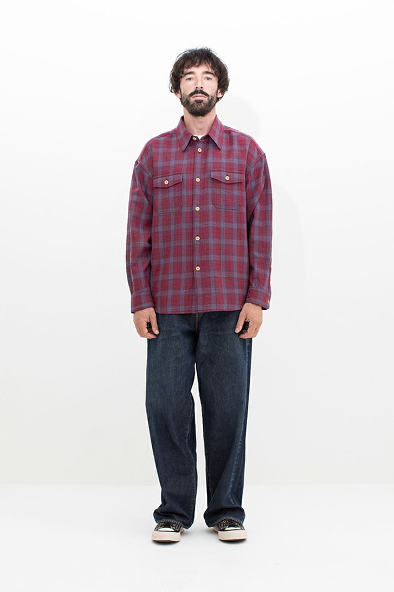 visvim LUMBER CHECK L/S サイズ:2 RED 長袖シャツ visvim(ビズビム) | visvim(ビズビム)LUMBER CHECK LS ランバー
