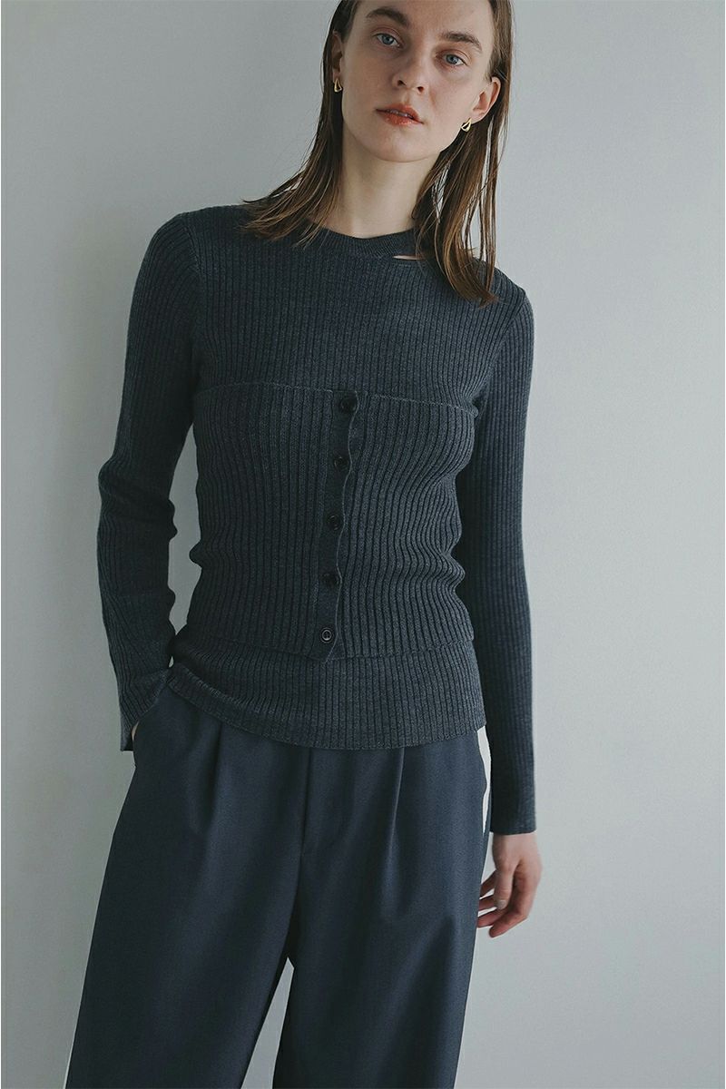 MANOF(マノフ) BUSTIER SET RIB KNIT ビスチュセットリブニット 89106-2062