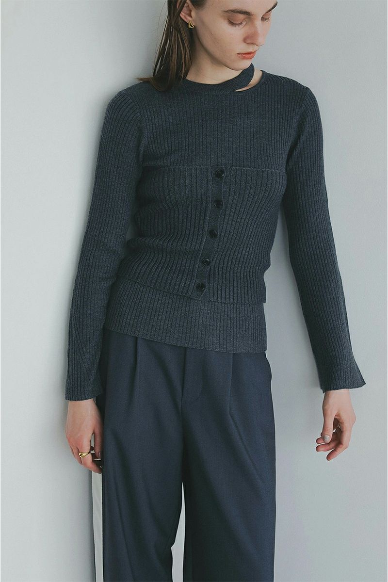 MANOF(マノフ) BUSTIER SET RIB KNIT ビスチュセットリブニット 89106-2062
