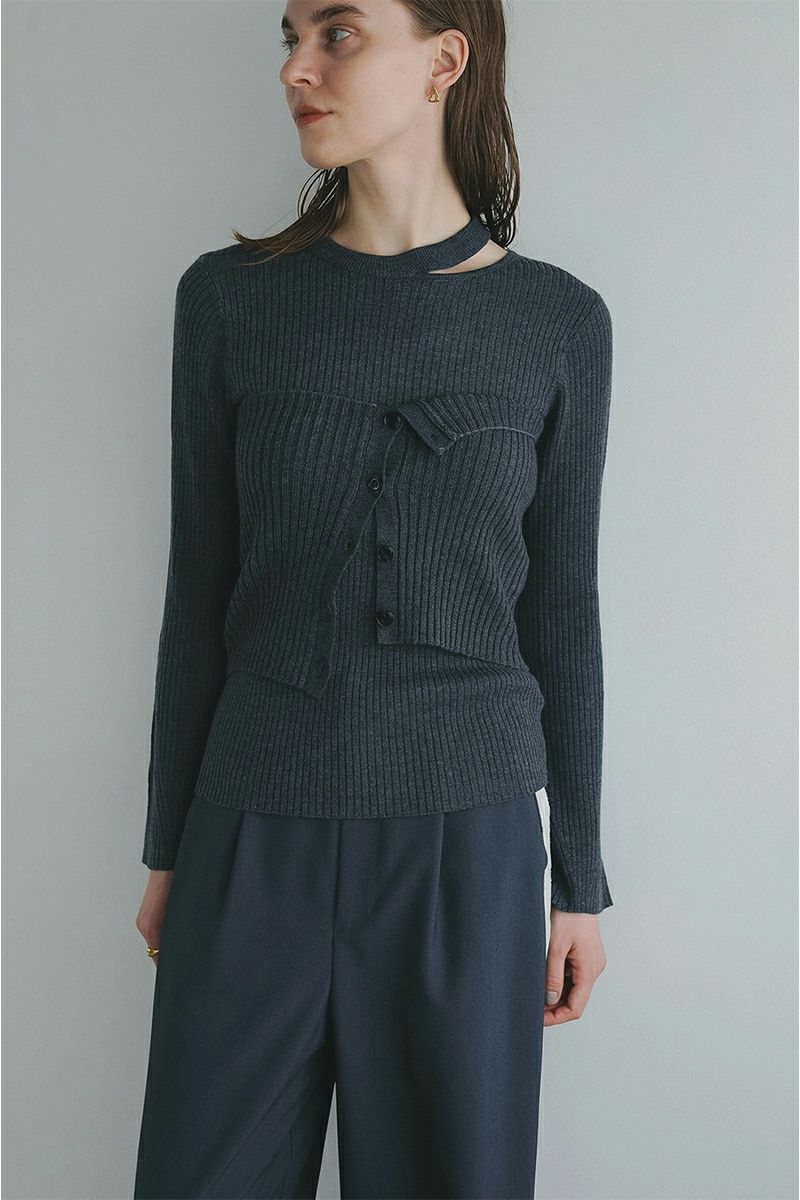 MANOF(マノフ) BUSTIER SET RIB KNIT ビスチュセットリブニット 89106-2062