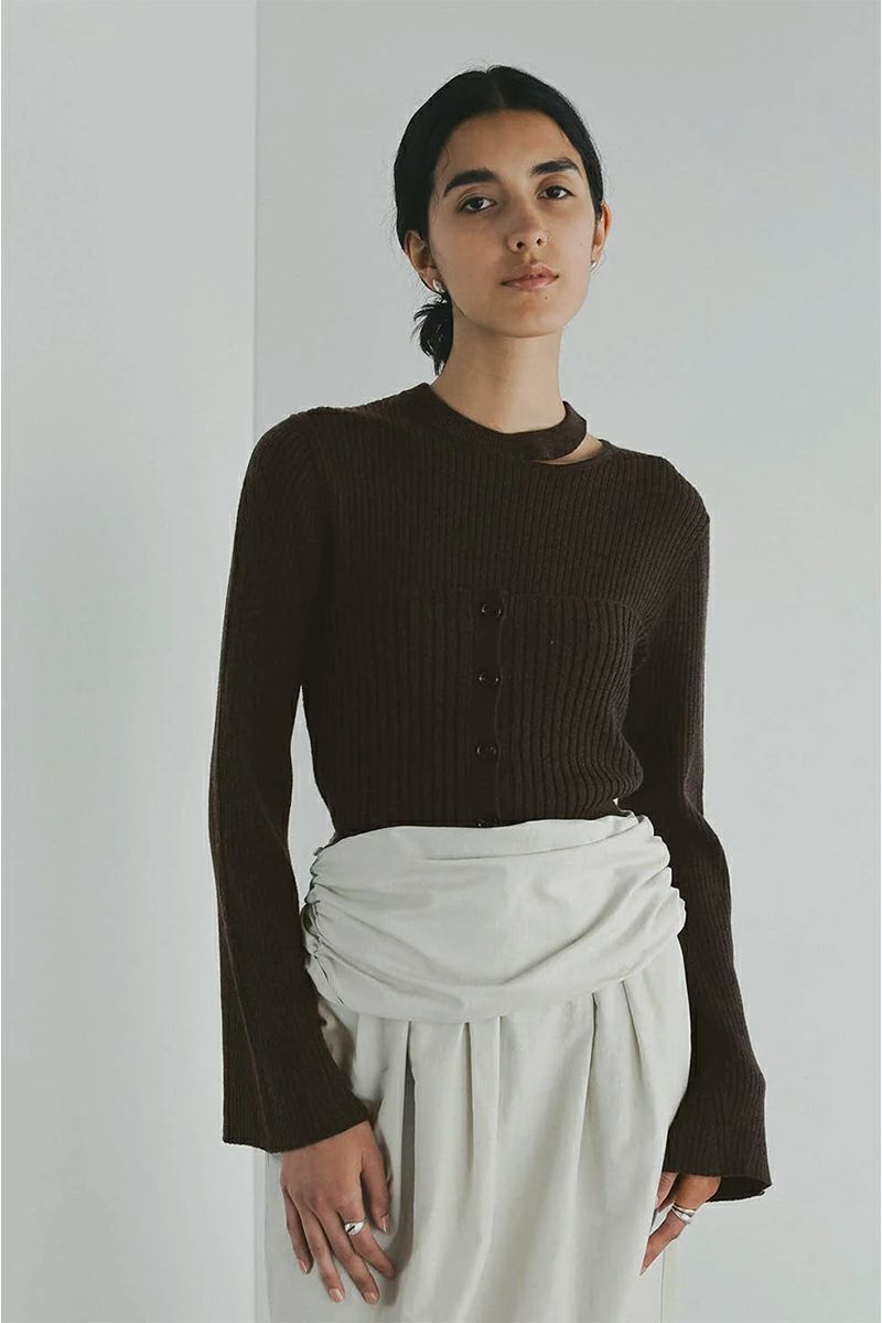 MANOF(マノフ) BUSTIER SET RIB KNIT ビスチュセットリブニット 89106-2062