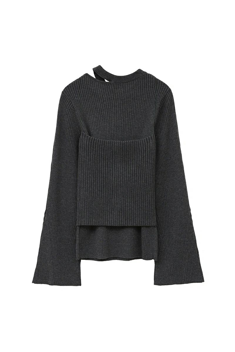 MANOF(マノフ) BUSTIER SET RIB KNIT ビスチュセットリブニット 89106-2062