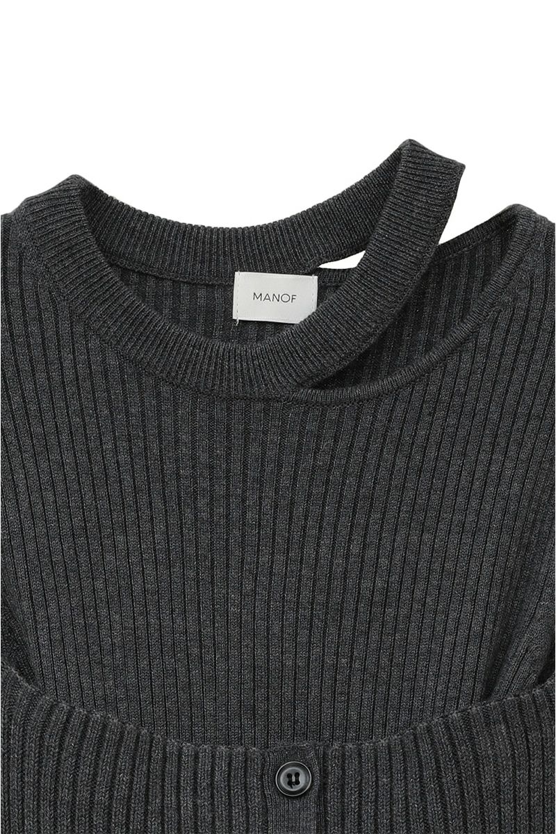 MANOF(マノフ) BUSTIER SET RIB KNIT ビスチュセットリブニット 89106-2062