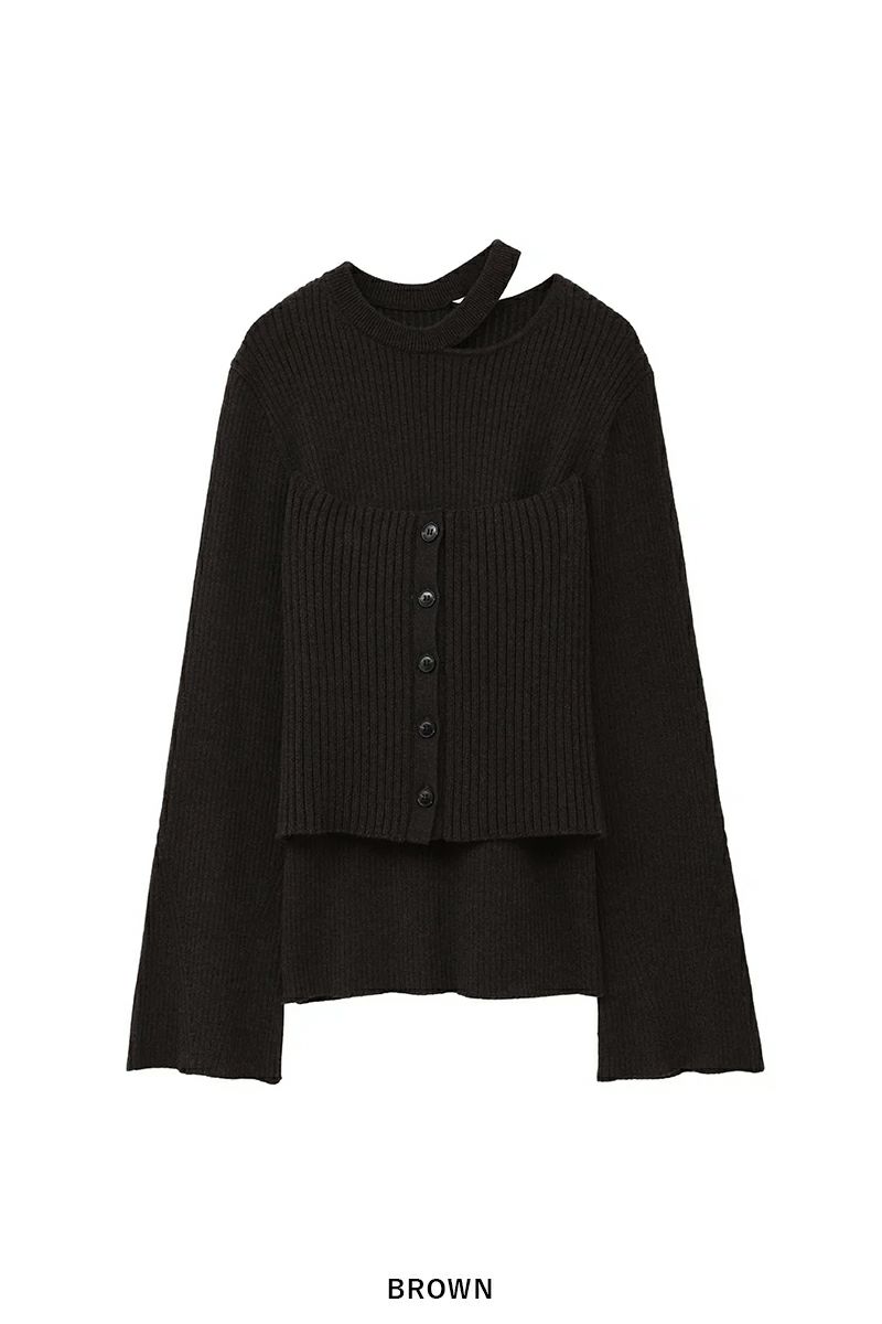 MANOF(マノフ) BUSTIER SET RIB KNIT ビスチュセットリブニット 89106-2062