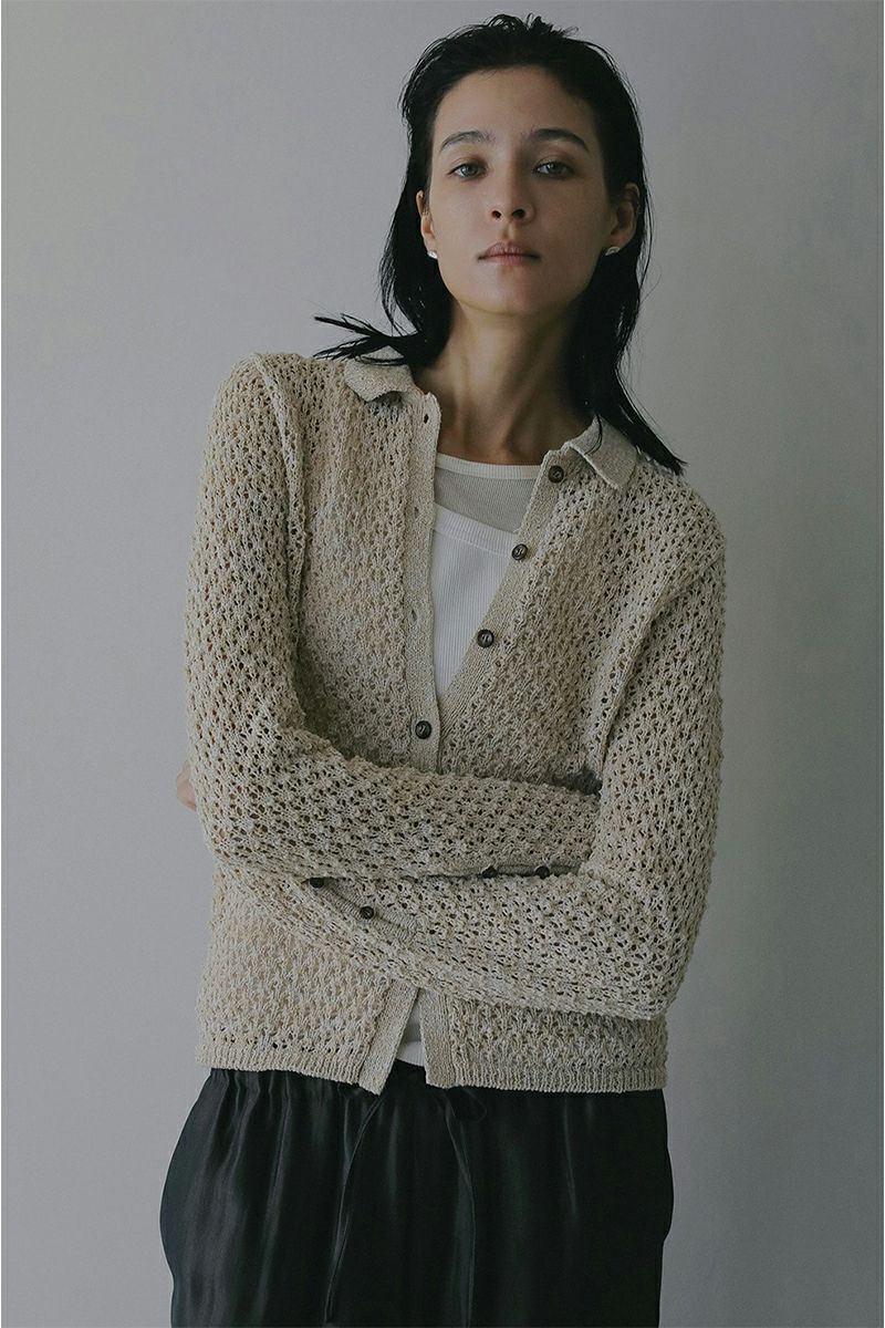 MANOF(マノフ) OPENWORK KNIT CARDIGAN オープンワークニットカーディガン 89106-2192