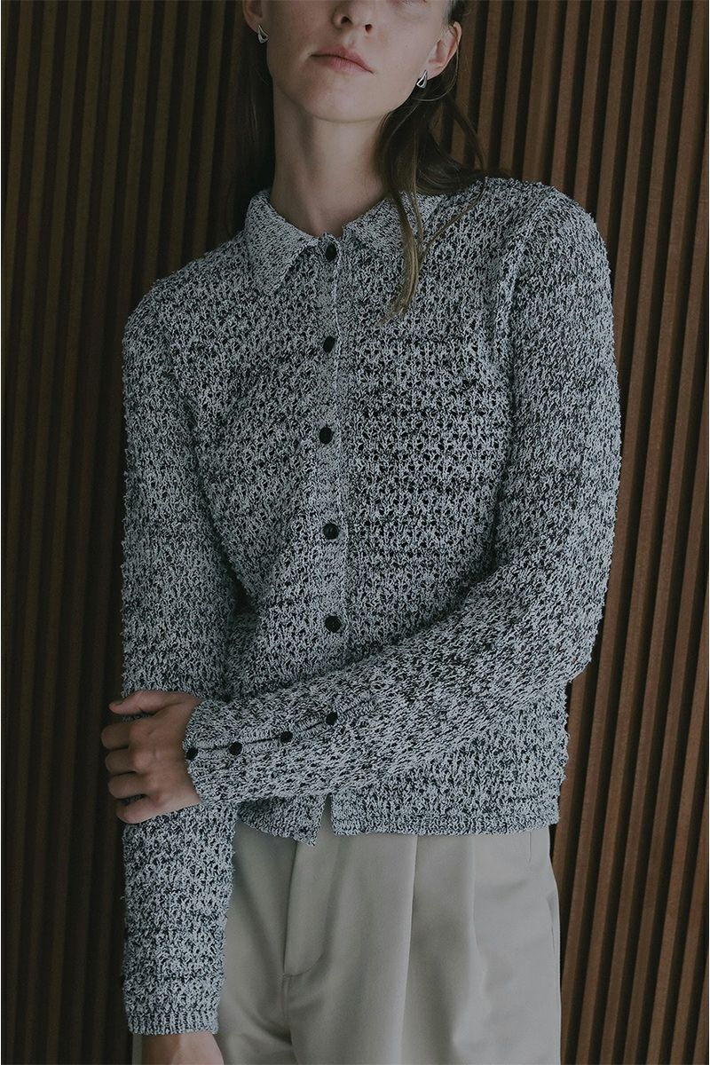 MANOF(マノフ) OPENWORK KNIT CARDIGAN オープンワークニットカーディガン 89106-2192