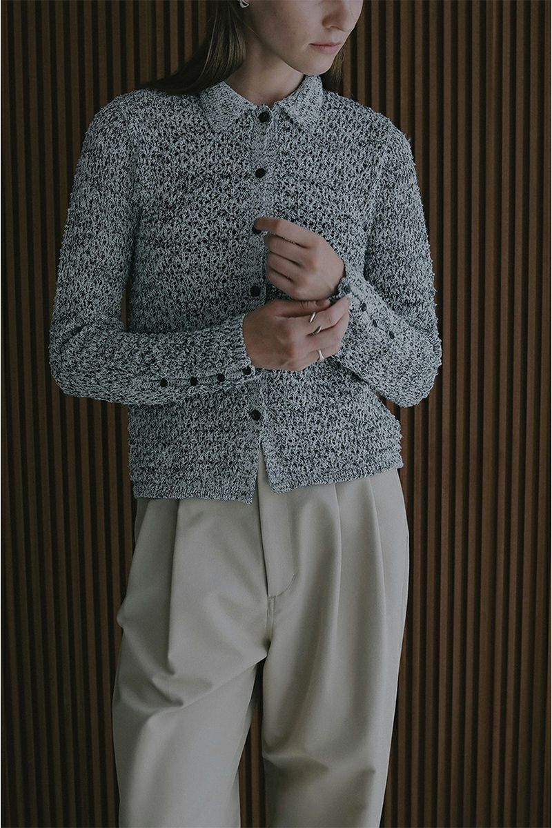 MANOF(マノフ) OPENWORK KNIT CARDIGAN オープンワークニットカーディガン 89106-2192
