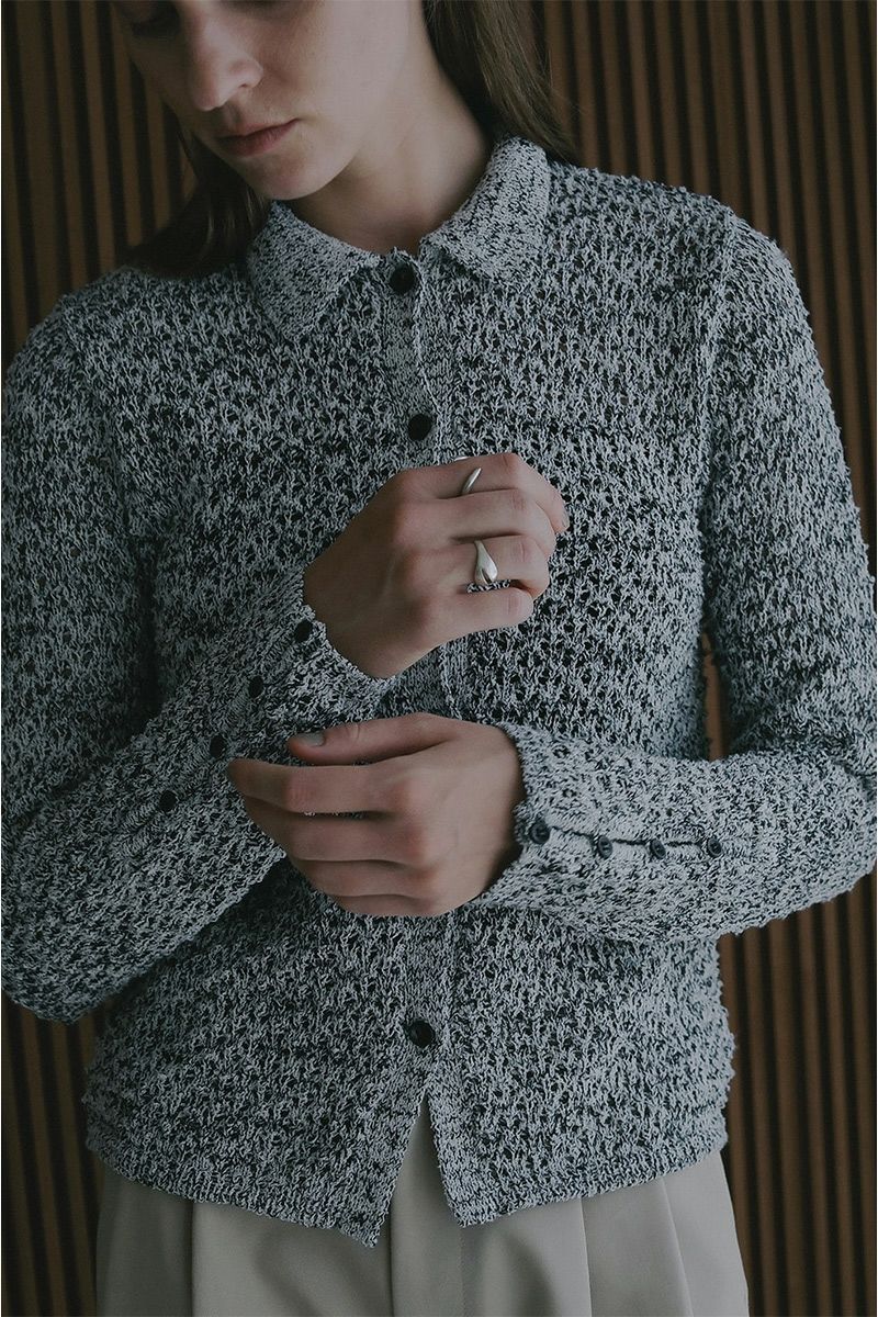 MANOF(マノフ) OPENWORK KNIT CARDIGAN オープンワークニットカーディガン 89106-2192