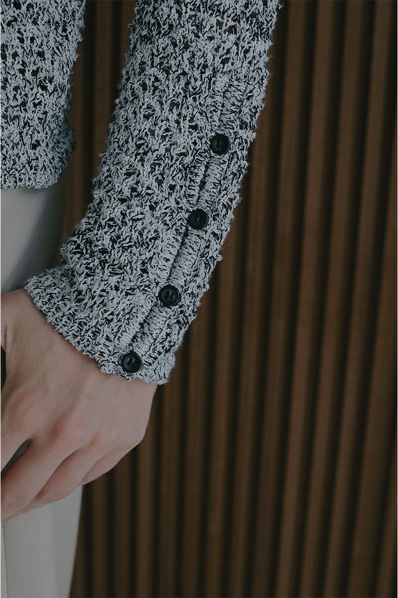 MANOF(マノフ) OPENWORK KNIT CARDIGAN オープンワークニットカーディガン 89106-2192