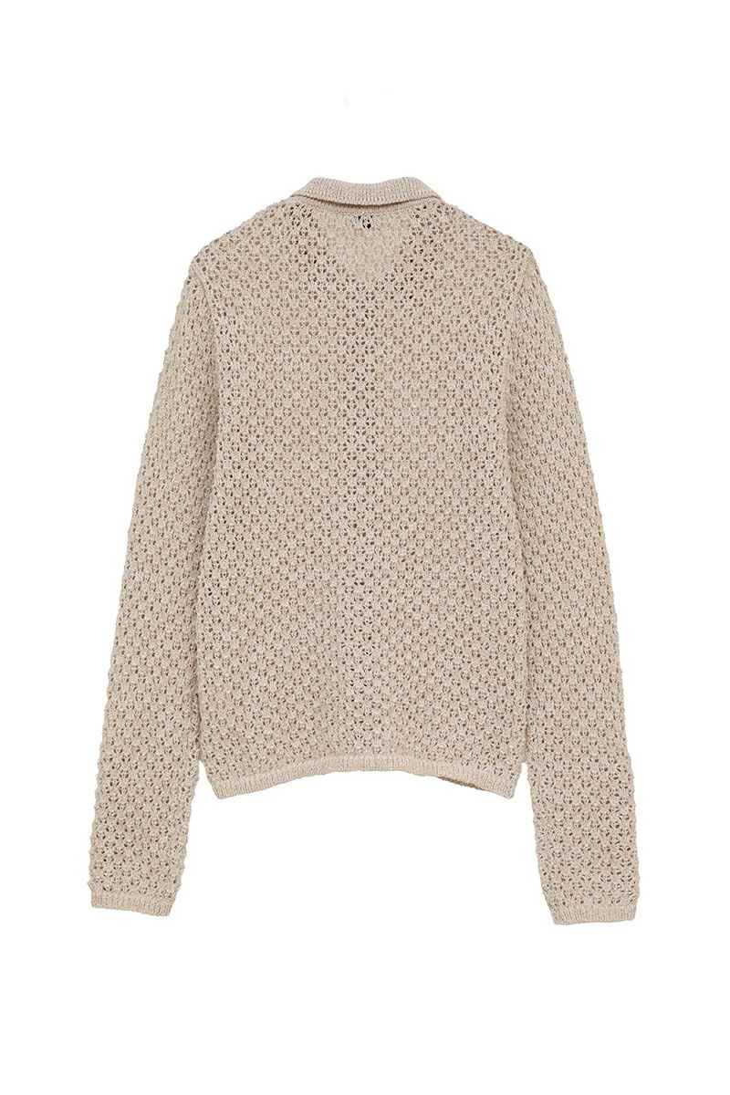 MANOF(マノフ) OPENWORK KNIT CARDIGAN オープンワークニットカーディガン 89106-2192