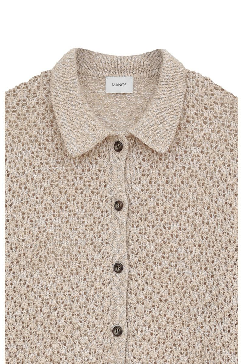 MANOF(マノフ) OPENWORK KNIT CARDIGAN オープンワークニットカーディガン 89106-2192