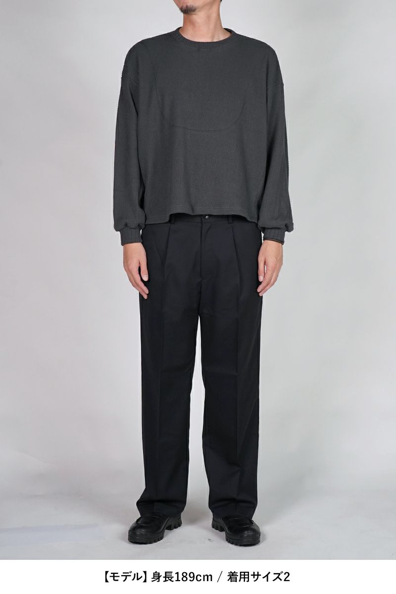 refomed(リフォメッド) AZEAMI THERMAL TEE 畦編みサーマルTシャツ RECU-05