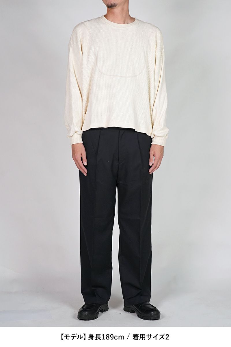 refomed(リフォメッド) AZEAMI THERMAL TEE 畦編みサーマルTシャツ RECU-05