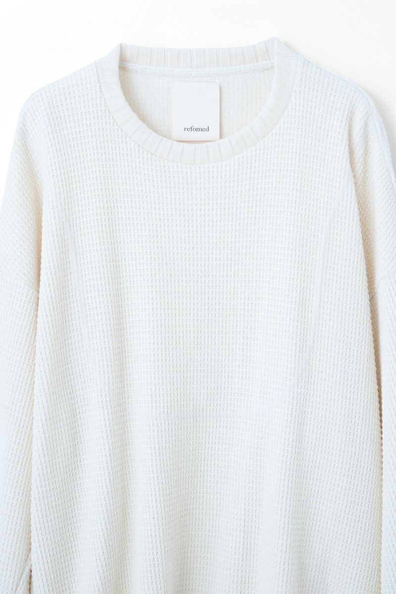 refomed(リフォメッド) AZEAMI THERMAL TEE 畦編みサーマルTシャツ RECU-05