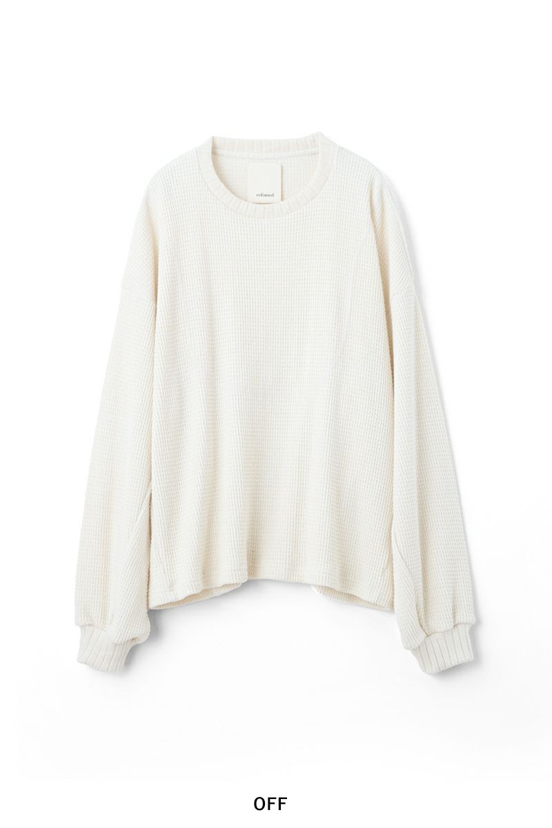refomed(リフォメッド) AZEAMI THERMAL TEE 畦編みサーマルTシャツ RECU-05