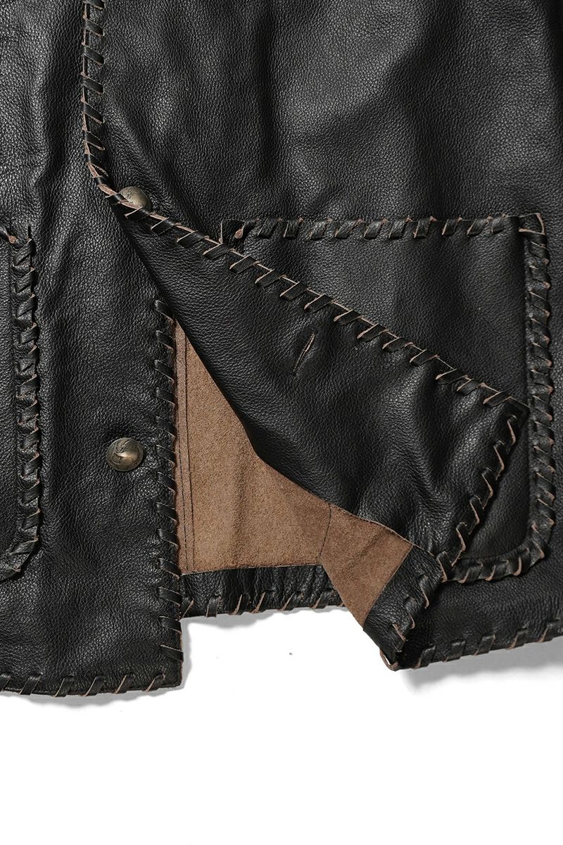 BOWWOW(バウワウ) BRAIDED LEATHER COVERALL ブレイデッドレザーカバーオール BW252-BLC