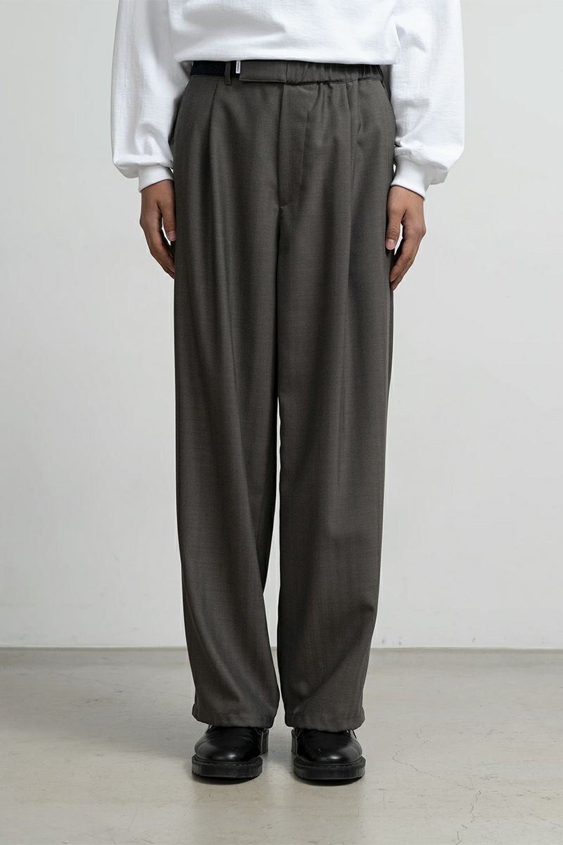 Graphpaper(グラフペーパー) Melange Herringbone Stripe Chef Track Pants メランジヘリンボーンストライプシェフタックパンツ GM253-40335