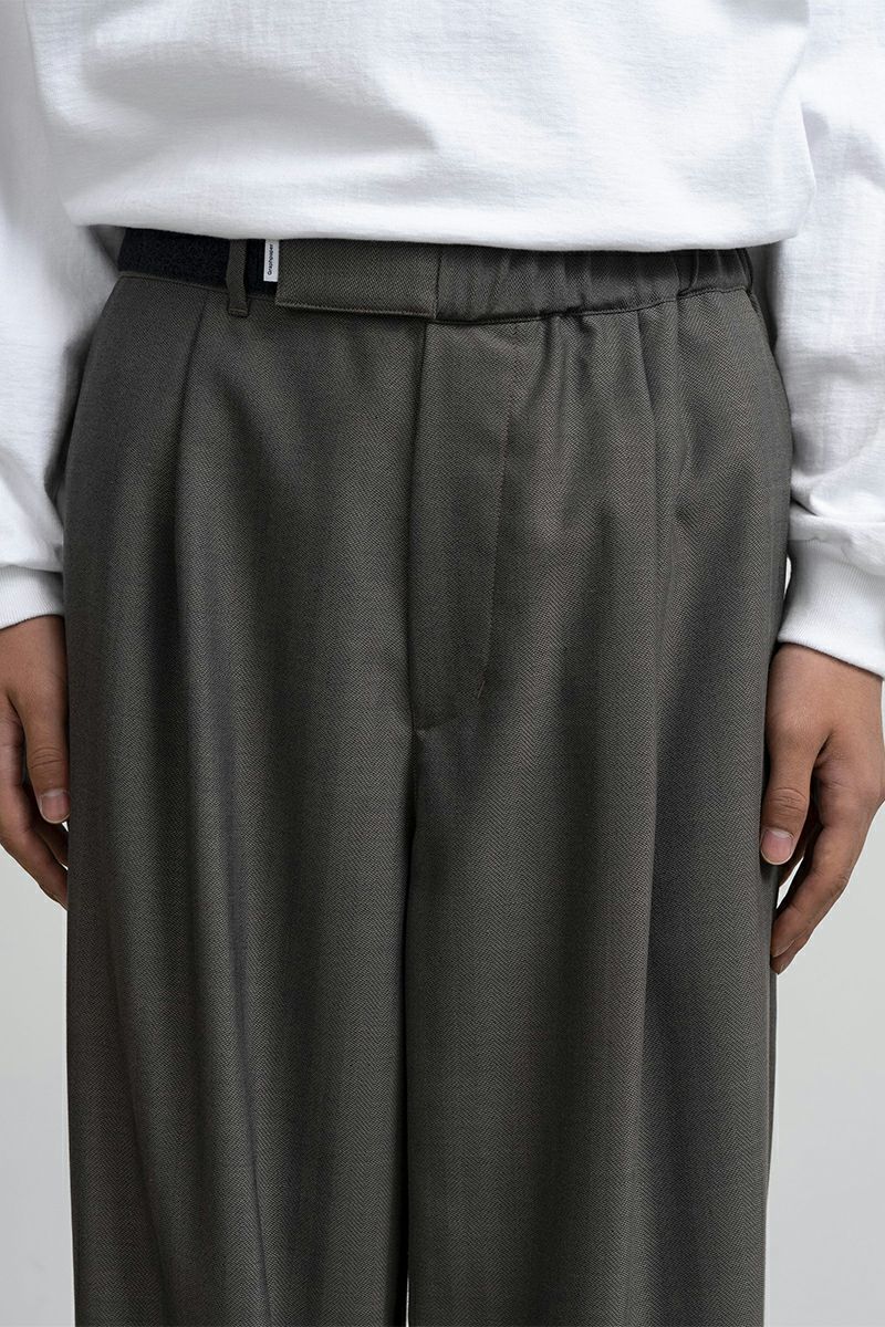 Graphpaper(グラフペーパー) Melange Herringbone Stripe Chef Track Pants メランジヘリンボーンストライプシェフタックパンツ GM253-40335