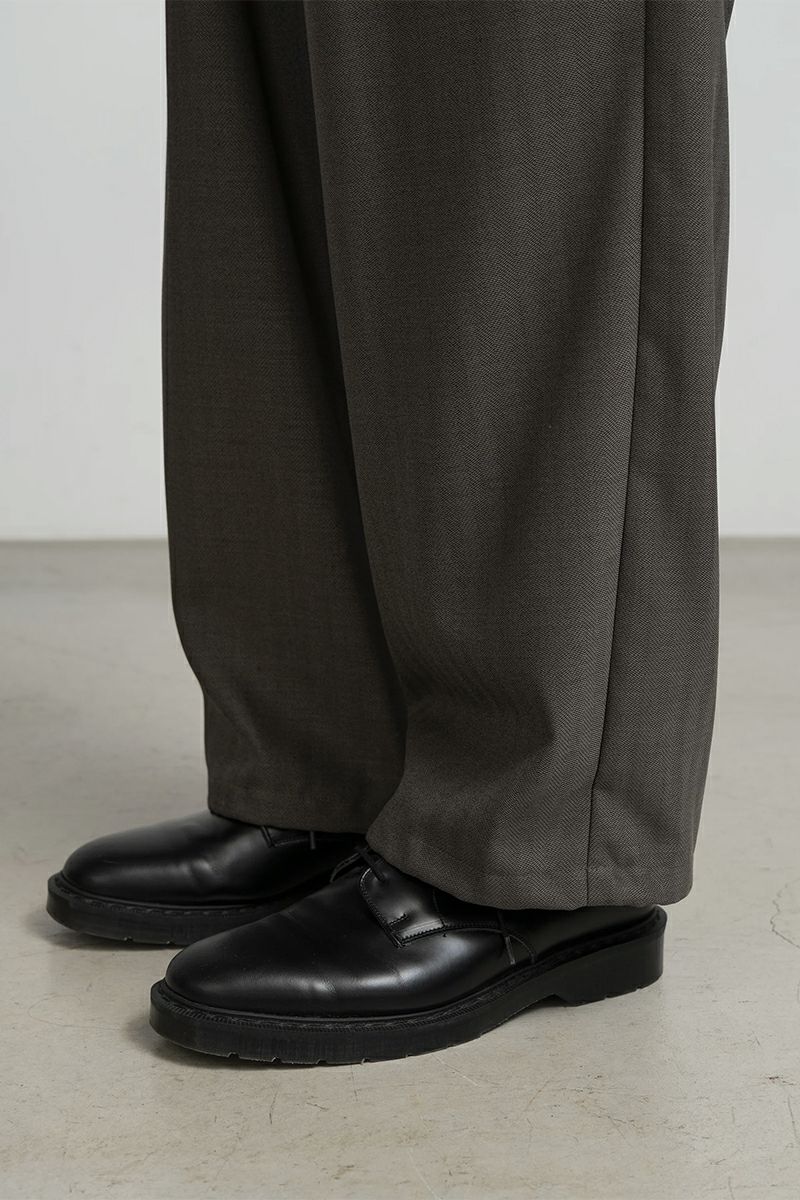 Graphpaper(グラフペーパー) Melange Herringbone Stripe Chef Track Pants メランジヘリンボーンストライプシェフタックパンツ GM253-40335