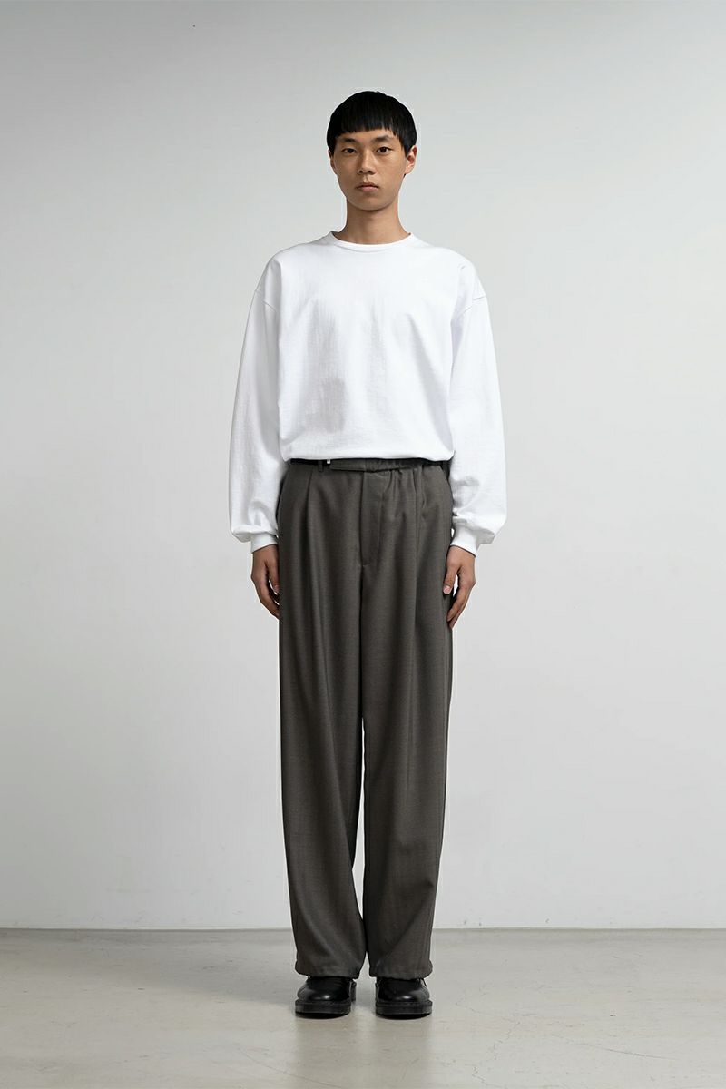 Graphpaper(グラフペーパー) Melange Herringbone Stripe Chef Track Pants メランジヘリンボーンストライプシェフタックパンツ GM253-40335