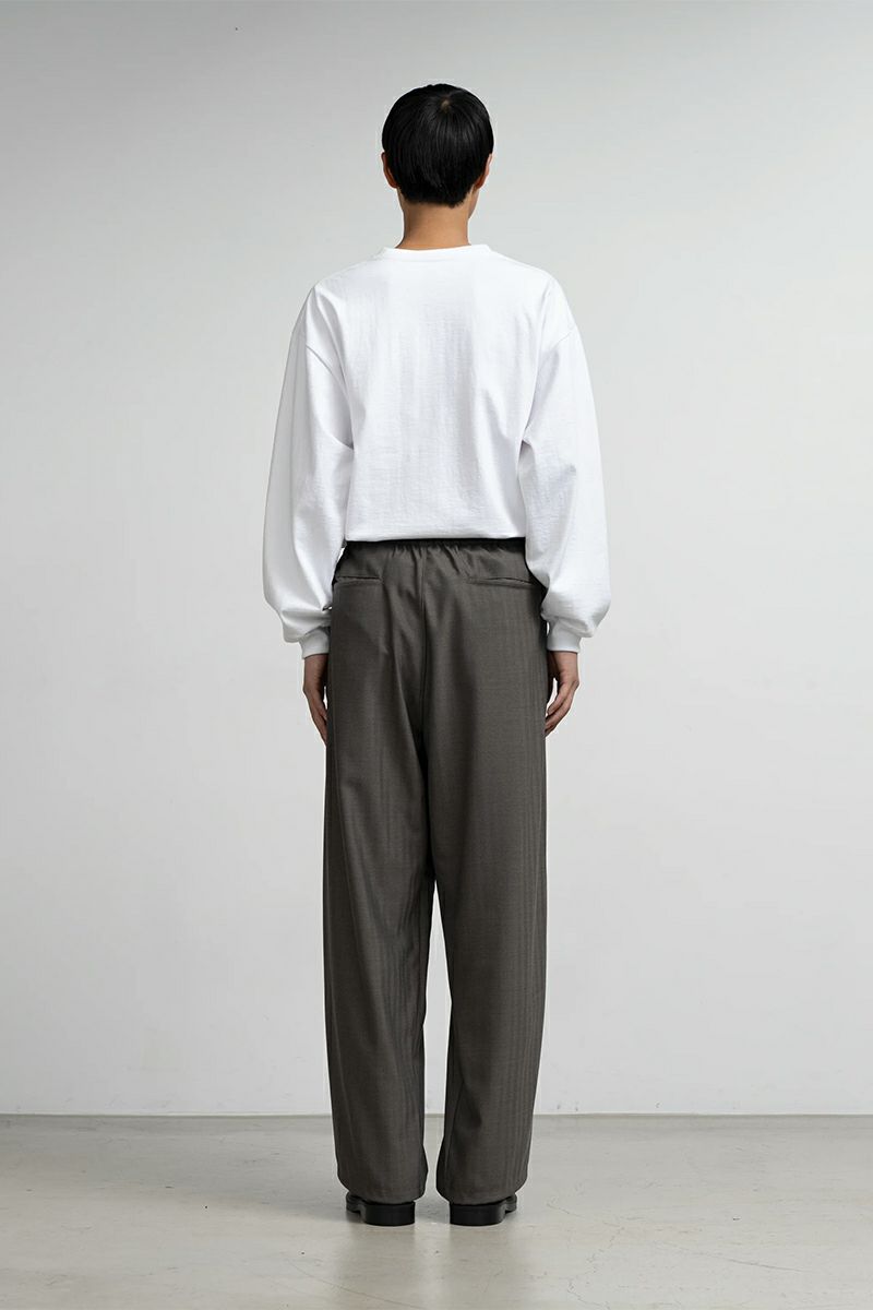Graphpaper(グラフペーパー) Melange Herringbone Stripe Chef Track Pants メランジヘリンボーンストライプシェフタックパンツ GM253-40335