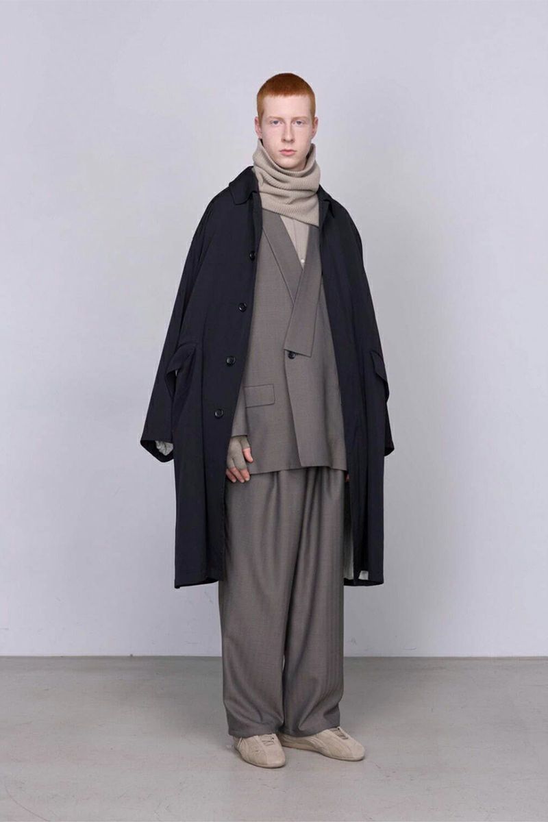 Graphpaper(グラフペーパー) Melange Herringbone Stripe Chef Track Pants メランジヘリンボーンストライプシェフタックパンツ GM253-40335