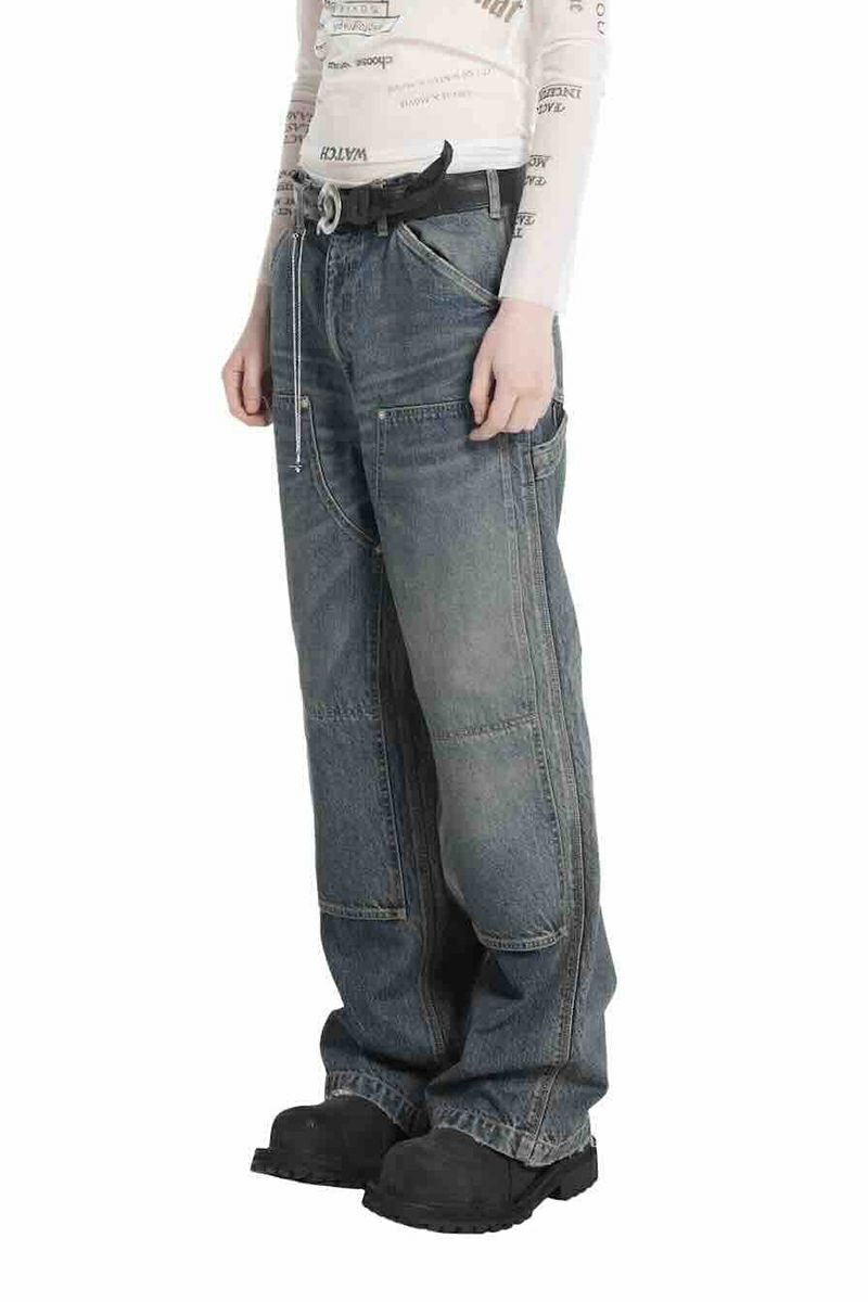 DAIRIKU(ダイリク) Vintage Washed Painter Denim Wide Pants ヴィンテージウォッシュドペインターデニムワイドパンツ 25AW D15