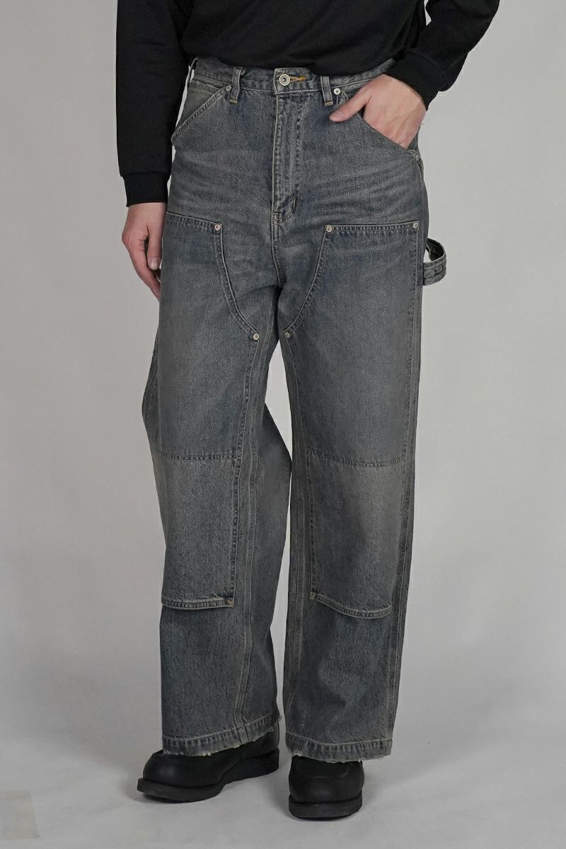 DAIRIKU(ダイリク) Vintage Washed Painter Denim Wide Pants ヴィンテージウォッシュドペインターデニムワイドパンツ 25AW D15