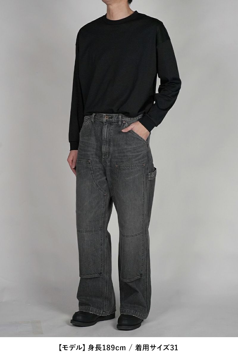 DAIRIKU(ダイリク) Vintage Washed Painter Denim Wide Pants ヴィンテージウォッシュドペインターデニムワイドパンツ 25AW D15