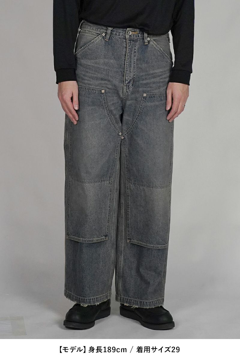 美品 DAIRIKU WESTERN WIDE SLACKS DAIRIKU(ダイリク)VINTAGE WASHED PAINTER DENIM WIDE PANTS – MIDWEST