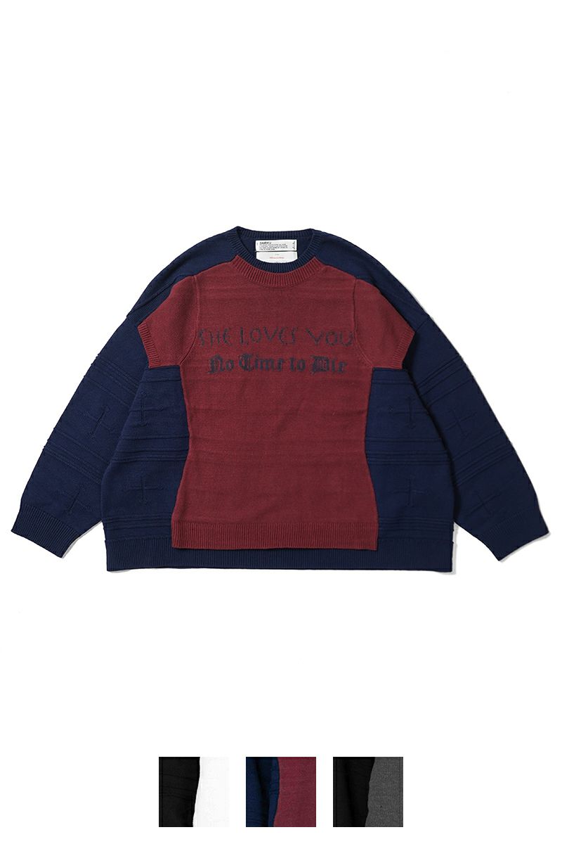 DAIRIKU(ダイリク) Docking Lettered Knit ドッキングレタードニット 25AW K3