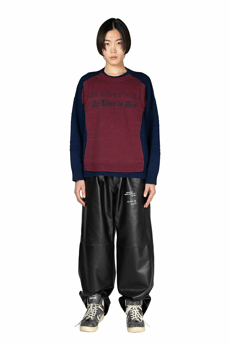 DAIRIKU(ダイリク) Docking Lettered Knit ドッキングレタードニット 25AW K3