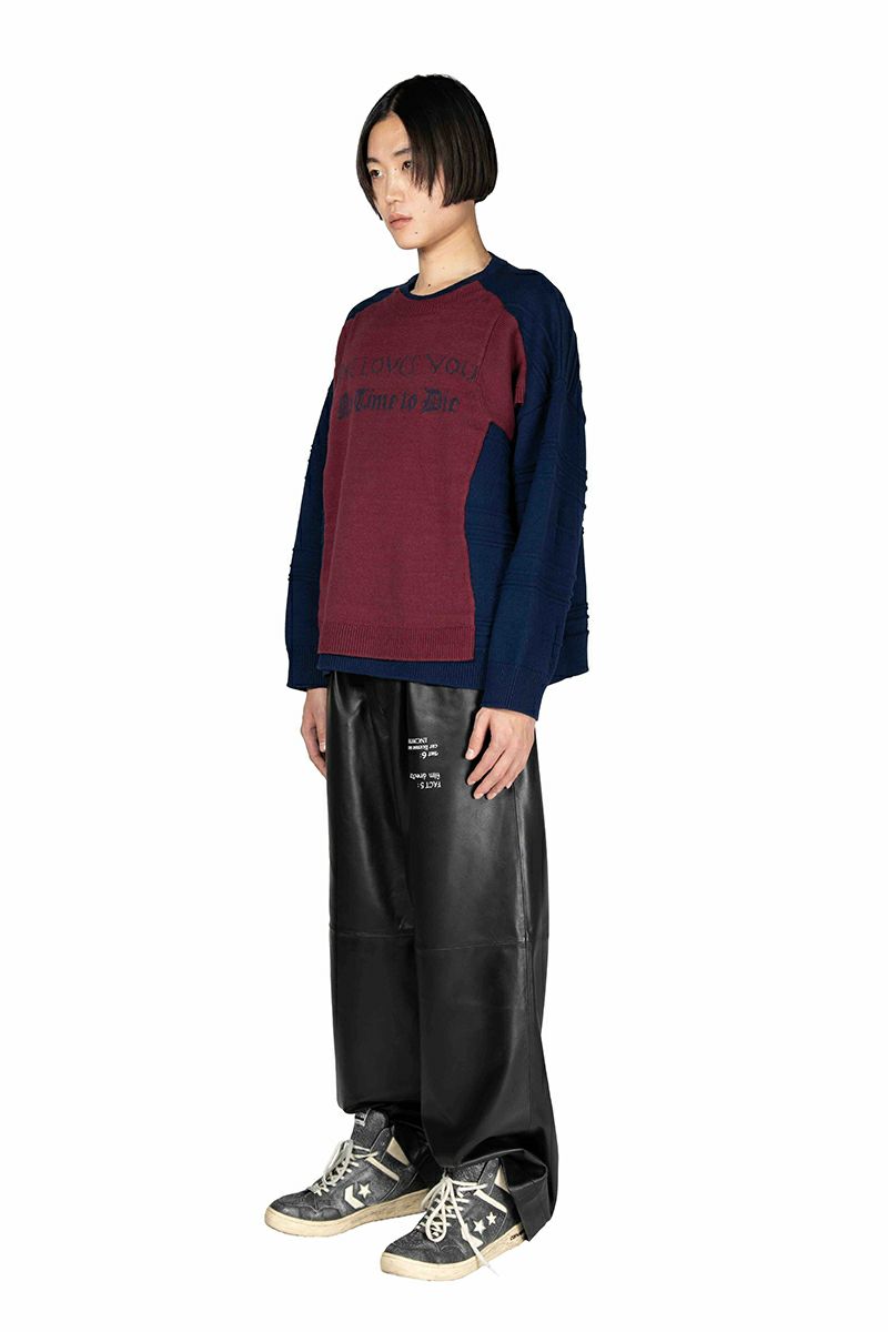 DAIRIKU(ダイリク) Docking Lettered Knit ドッキングレタードニット 25AW K3