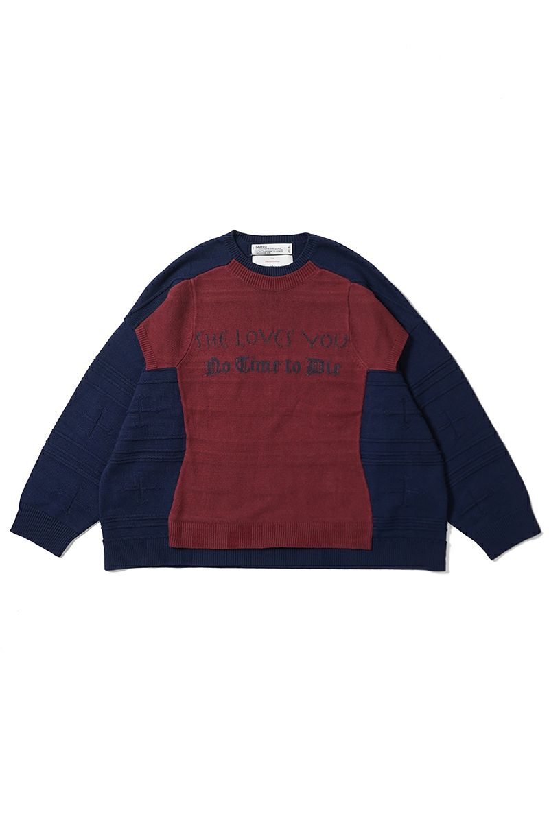 DAIRIKU(ダイリク) Docking Lettered Knit ドッキングレタードニット 25AW K3