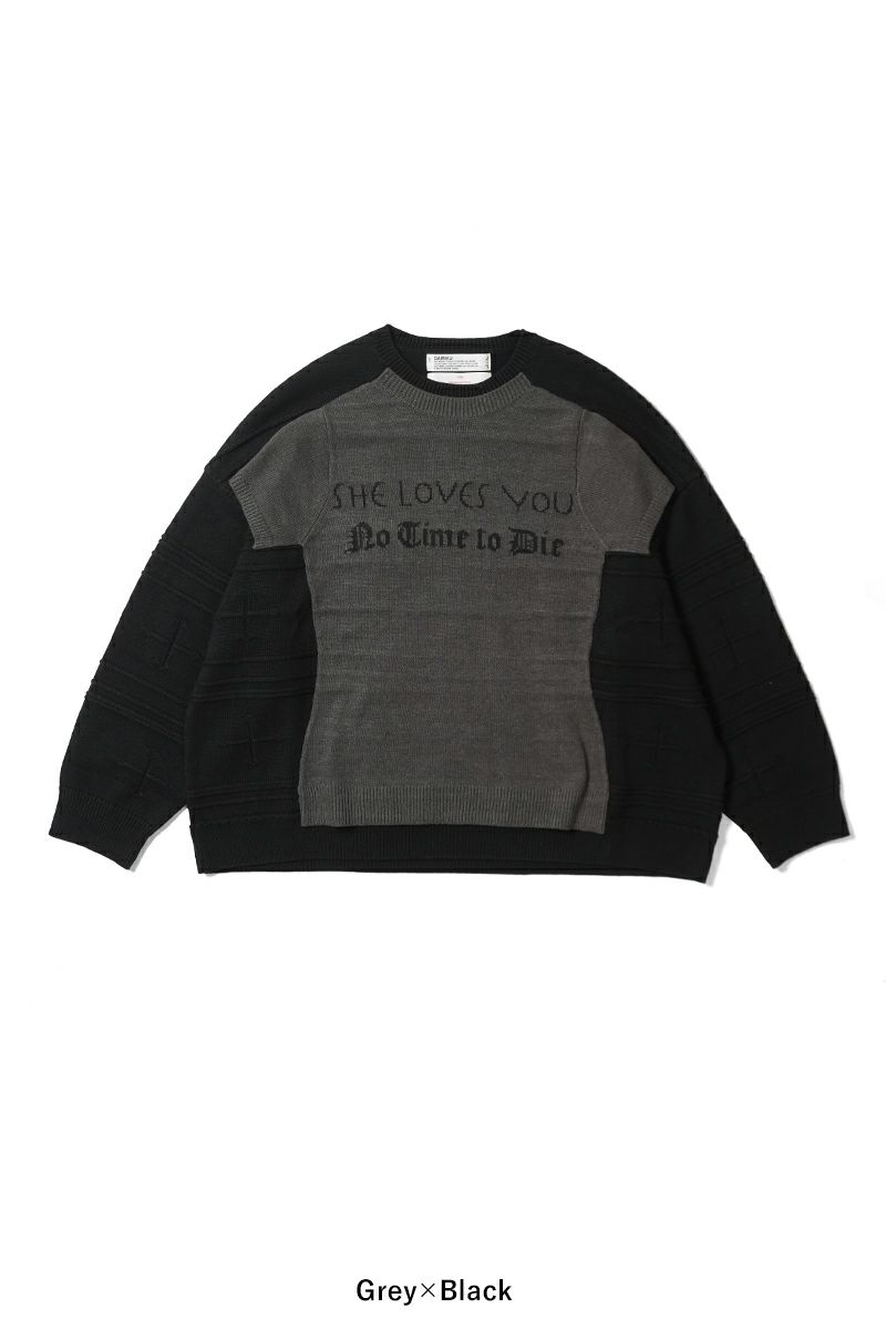 DAIRIKU(ダイリク) Docking Lettered Knit ドッキングレタードニット 25AW K3