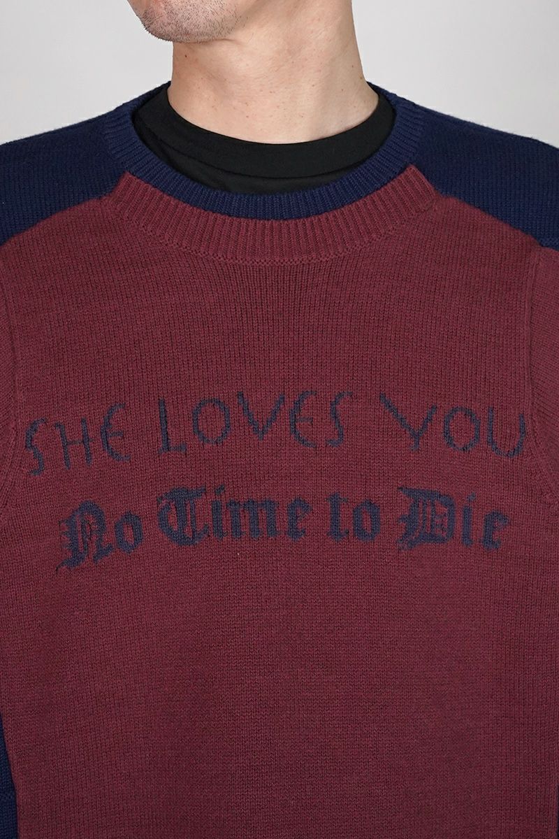 DAIRIKU(ダイリク) Docking Lettered Knit ドッキングレタードニット 25AW K3