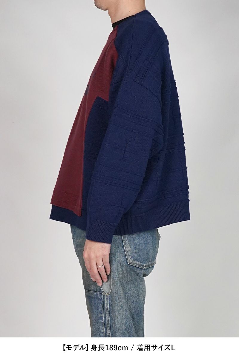 DAIRIKU(ダイリク) Docking Lettered Knit ドッキングレタードニット 25AW K3