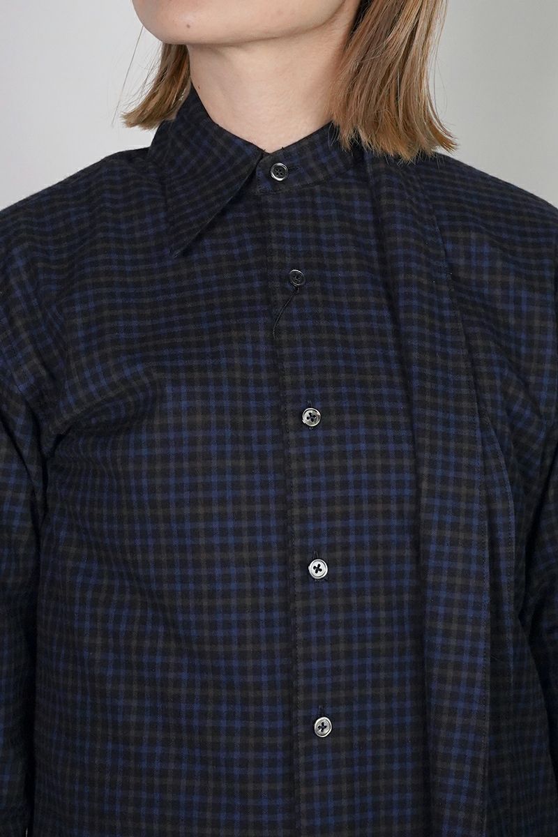 KEISUKEYOSHIDA(ケイスケヨシダ) Long Collar Shirt [CHECK] ロングカラーシャツ KYB53FJ022