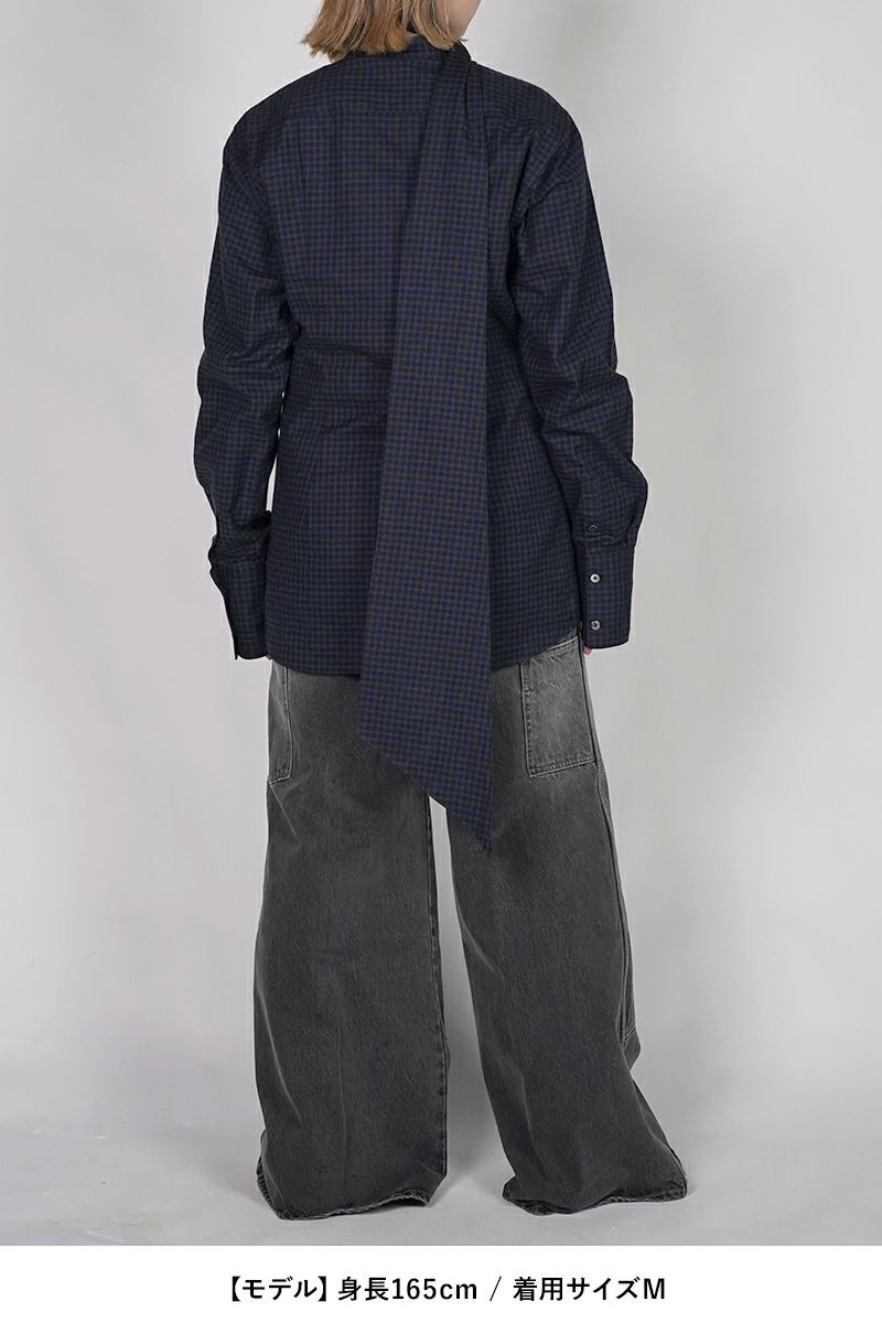 KEISUKEYOSHIDA(ケイスケヨシダ) Long Collar Shirt [CHECK] ロングカラーシャツ KYB53FJ022