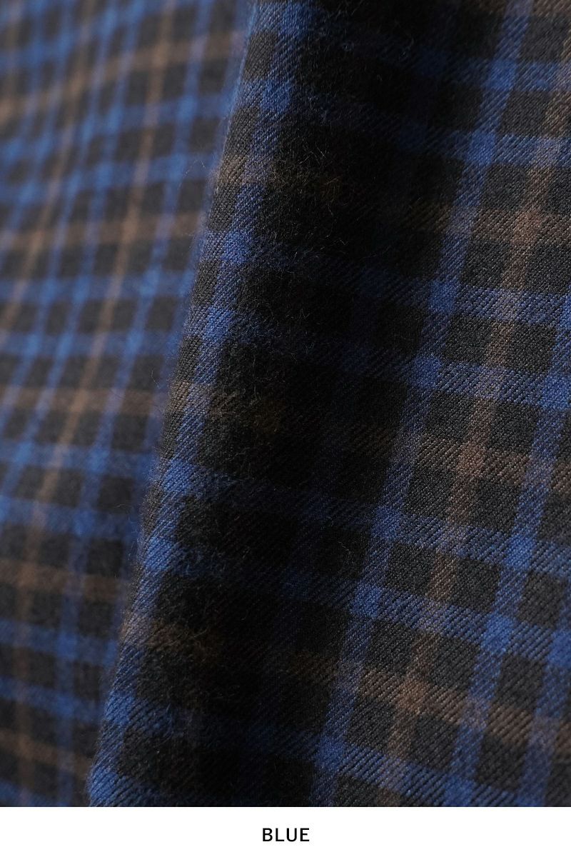 KEISUKEYOSHIDA(ケイスケヨシダ) Long Collar Shirt [CHECK] ロングカラーシャツ KYB53FJ022