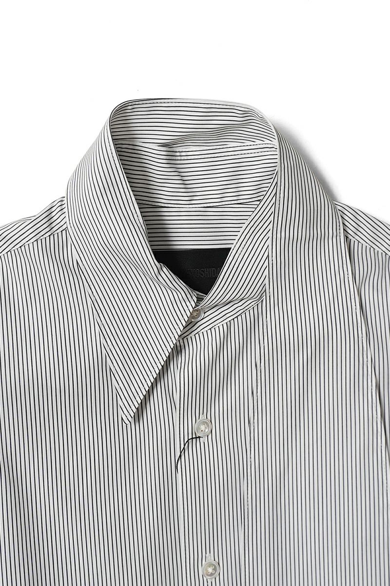 KEISUKEYOSHIDA(ケイスケヨシダ) Long Collar Shirt [BLACK STRIPE] ロングカラーシャツ KYB53FJ067