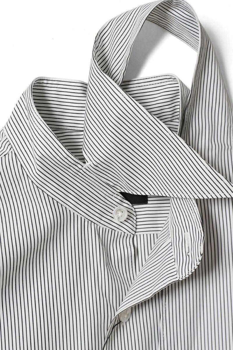 KEISUKEYOSHIDA(ケイスケヨシダ) Long Collar Shirt [BLACK STRIPE] ロングカラーシャツ KYB53FJ067