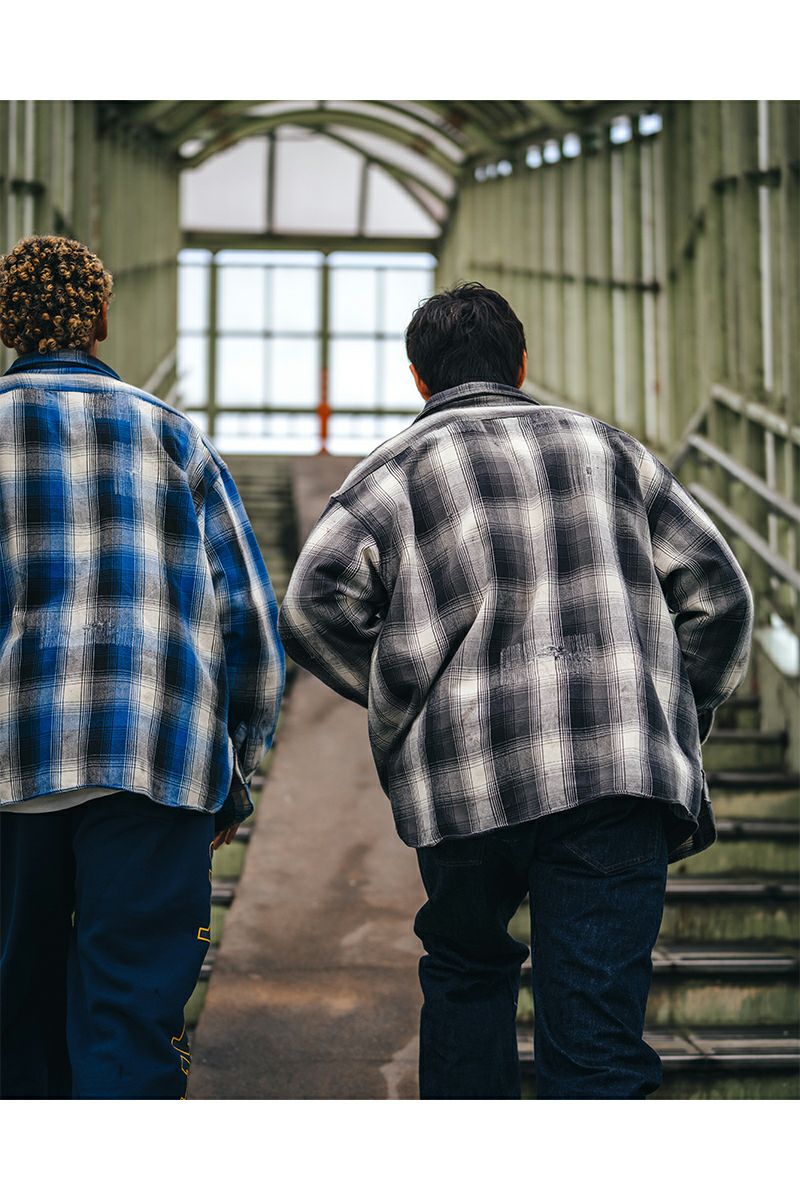 SAINT Mxxxxxx(セントマイケル) SM-HR1-0000-C53 / BerBerJin FLANNEL SHIRT ベルベルジン フランネルシャツ ブルー