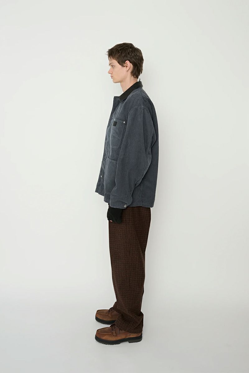 JANE SMITH(ジェーンスミス) 8W COTTON CORDUROY LEATHER COLLAR COVERALL コットンコーデュロイレザーカラーカバーオール 25WJK-#918S