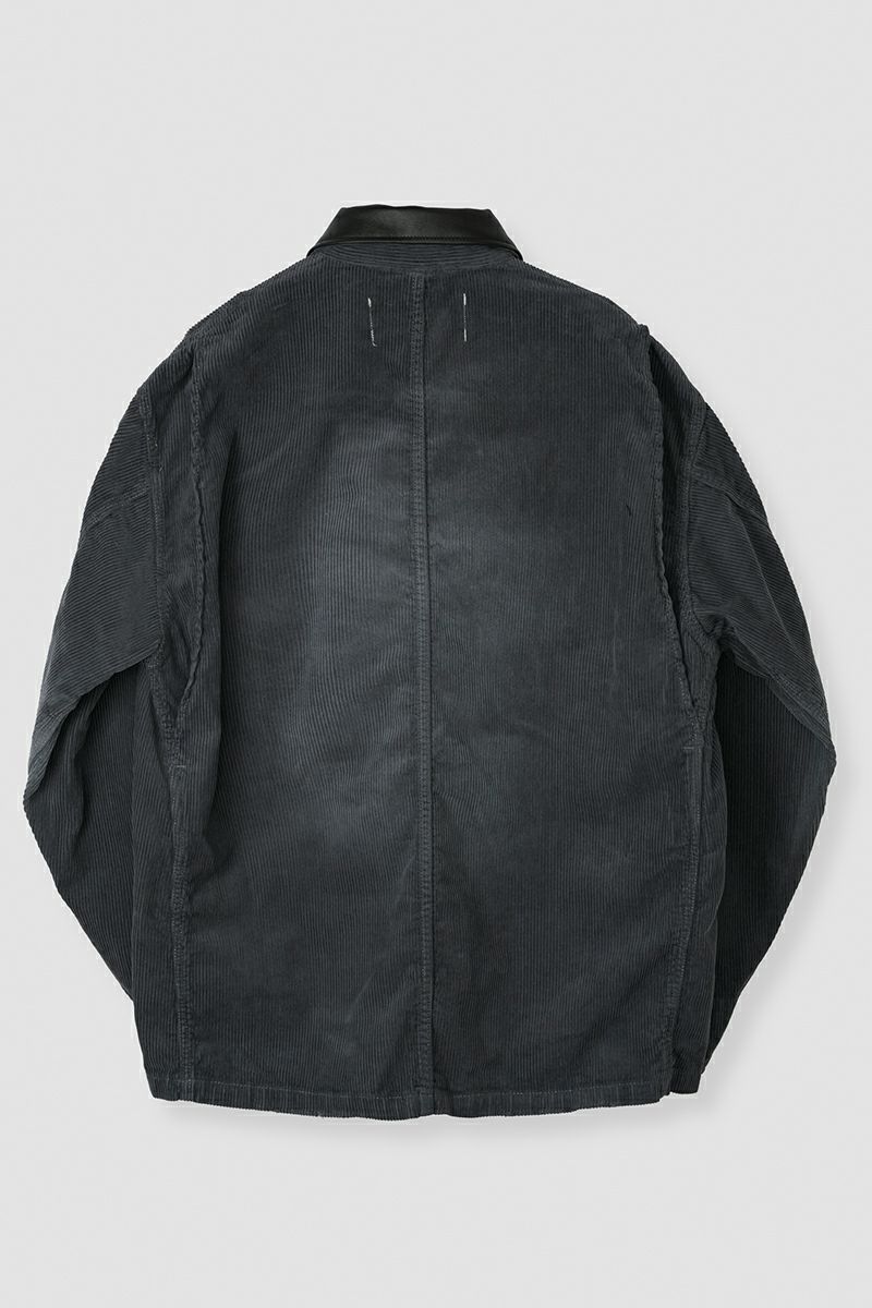 JANE SMITH(ジェーンスミス) 8W COTTON CORDUROY LEATHER COLLAR COVERALL コットンコーデュロイレザーカラーカバーオール 25WJK-#918S