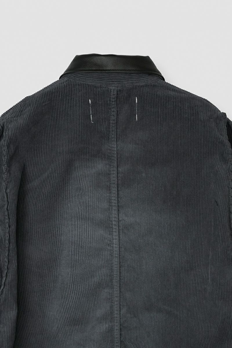 JANE SMITH(ジェーンスミス) 8W COTTON CORDUROY LEATHER COLLAR COVERALL コットンコーデュロイレザーカラーカバーオール 25WJK-#918S