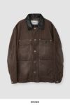 JANE SMITH(ジェーンスミス) 8W COTTON CORDUROY LEATHER COLLAR COVERALL コットンコーデュロイレザーカラーカバーオール 25WJK-#918S