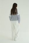 CLANE(クラネ) WIDE HENRY NECK BORDER TOPS ワイドヘンリーネックボーダートップス 19105-1242